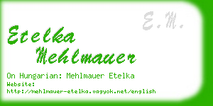 etelka mehlmauer business card